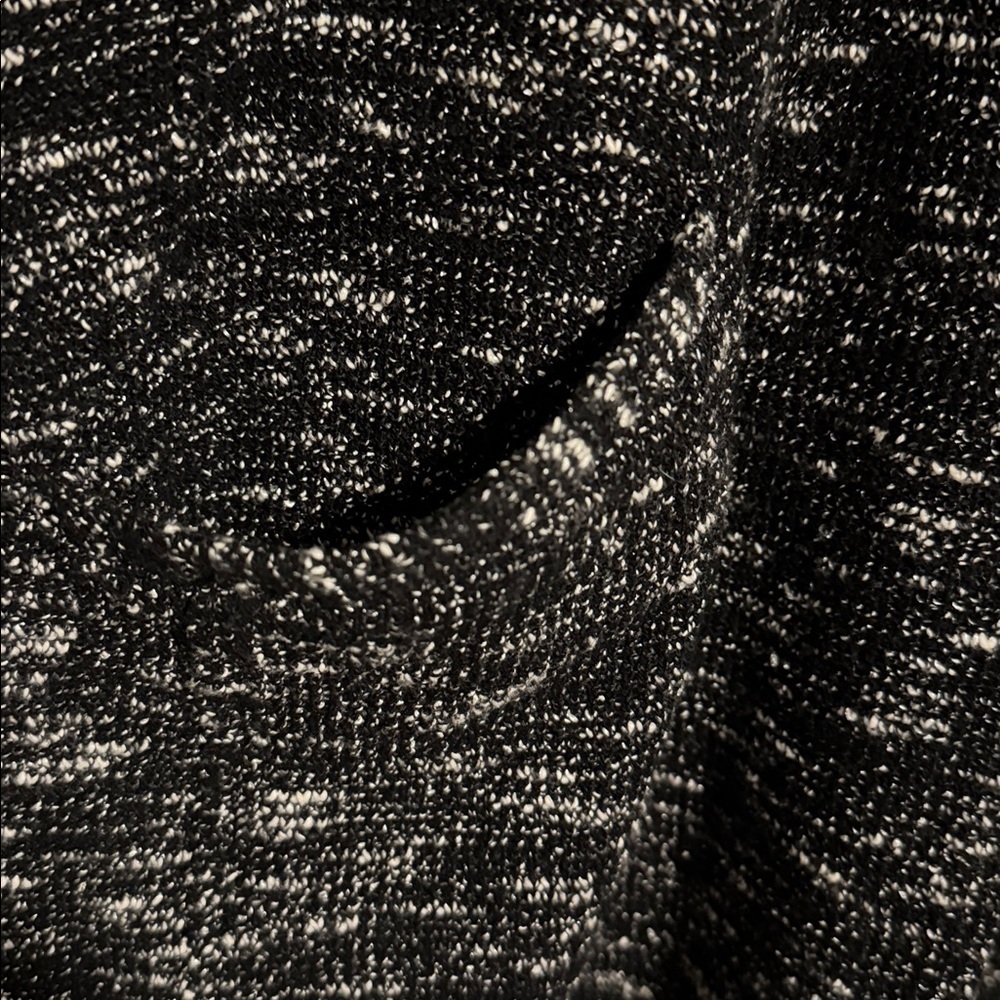 EILEEN FISHER Micro Tweed Open Front Cardigan Jacket Womens PL Marble Blk/white - Picture 3 of 9